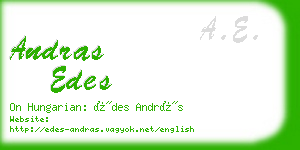 andras edes business card